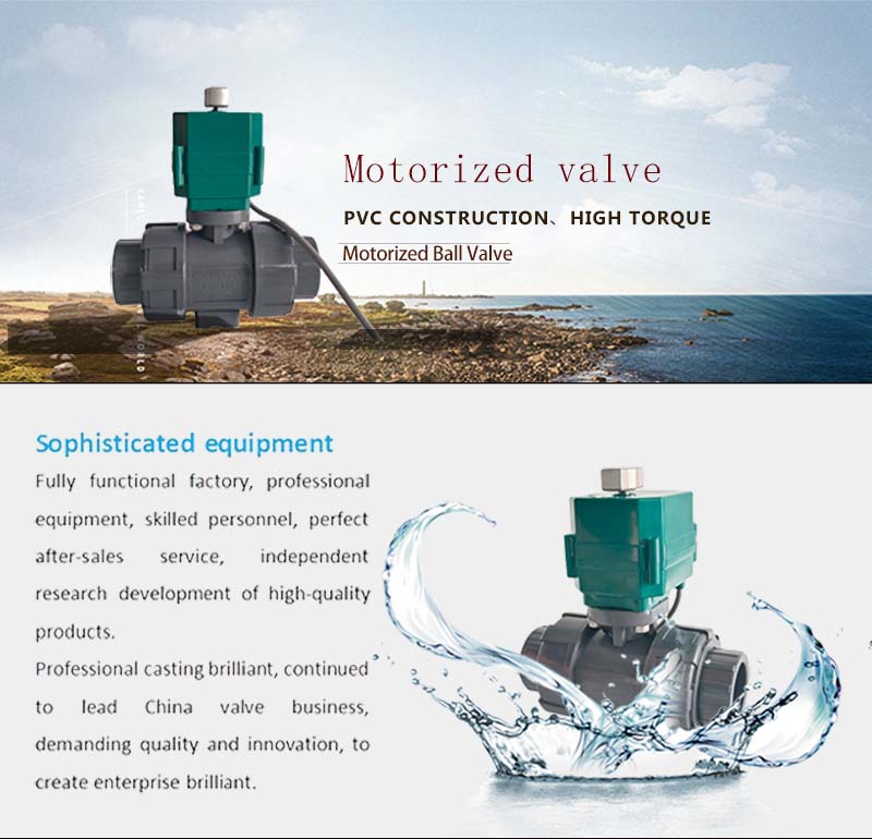 PVC High-Torque Motorized Ball Valve Compact