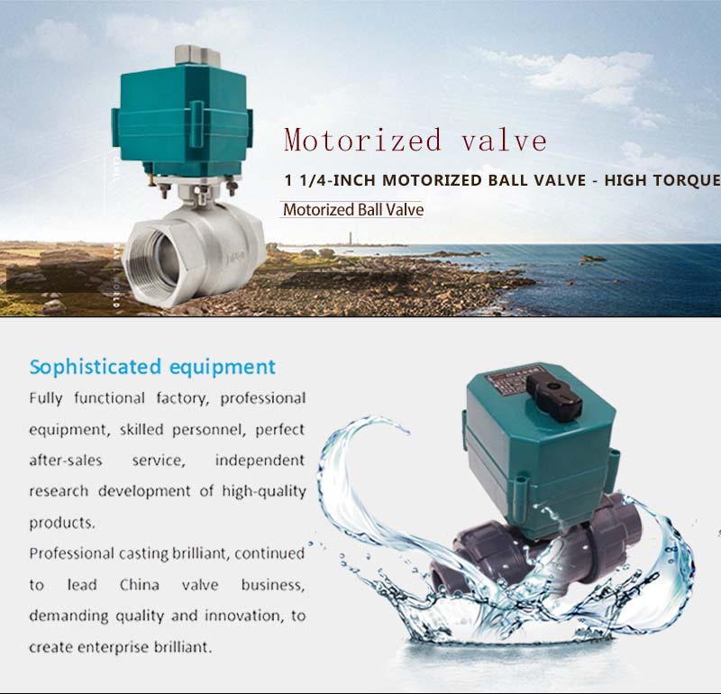 1 1/4-inch Motorized Ball Valve Product Overview