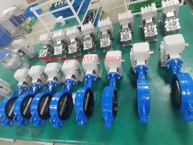 Dökme çelik motorlu kelebek vana