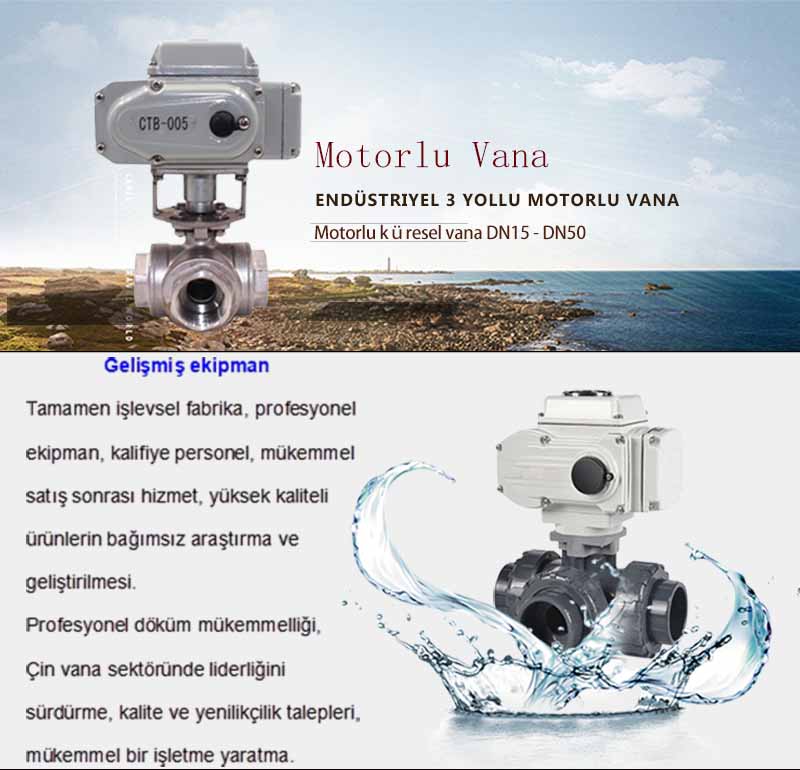 Üç yollu motorlu vana uygulamaları